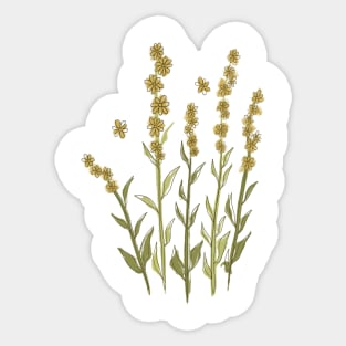 Wild yellow flowers Sticker